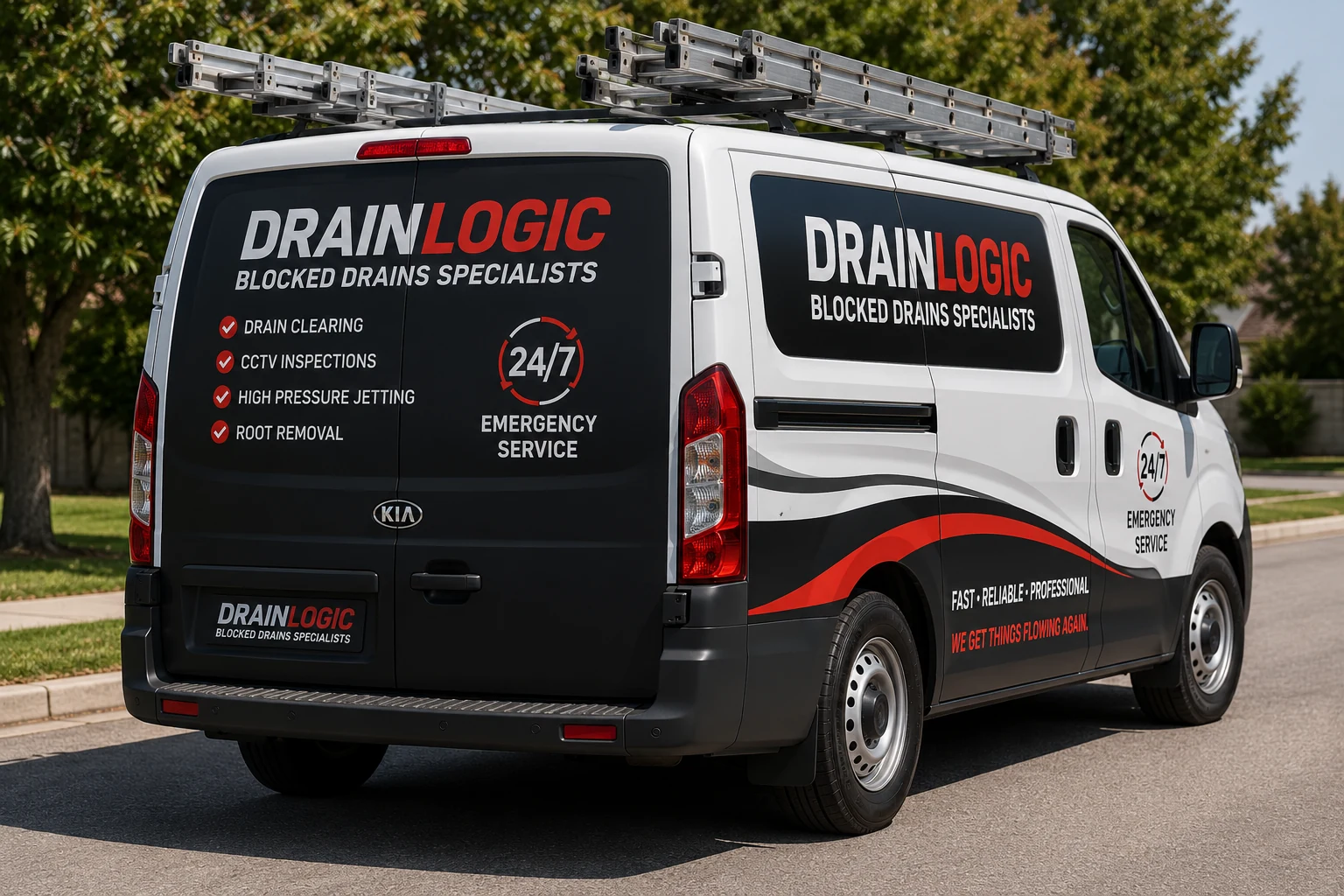 DrainLogic blocked drain service vehicle Melbourne